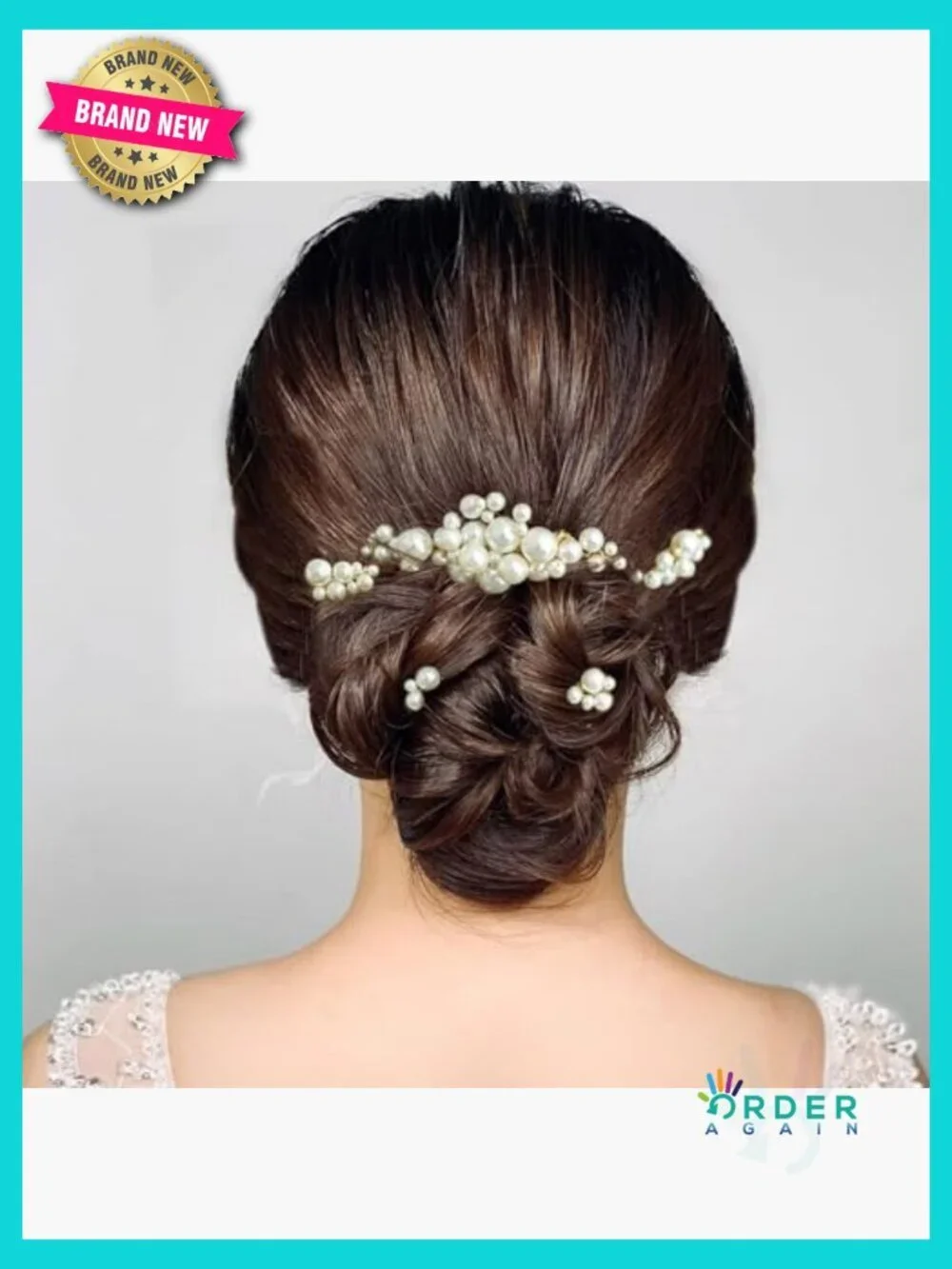 Pearl Hair Combs and Pins Set Elegant Bridal Prom Hair Accessories Handmade